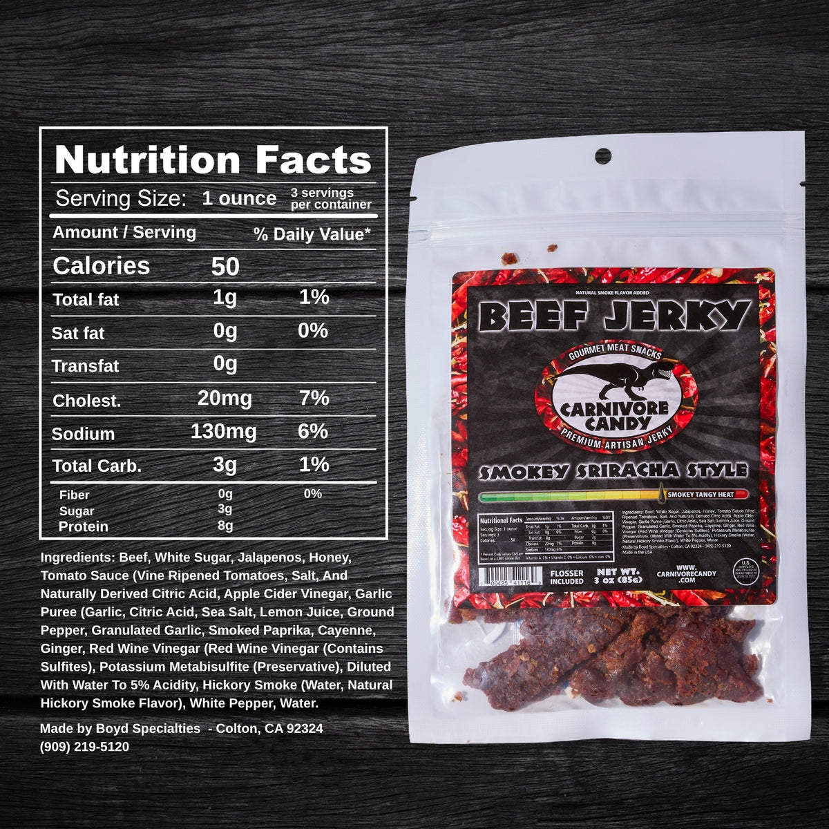 Sriracha Style Brisket Beef Jerky