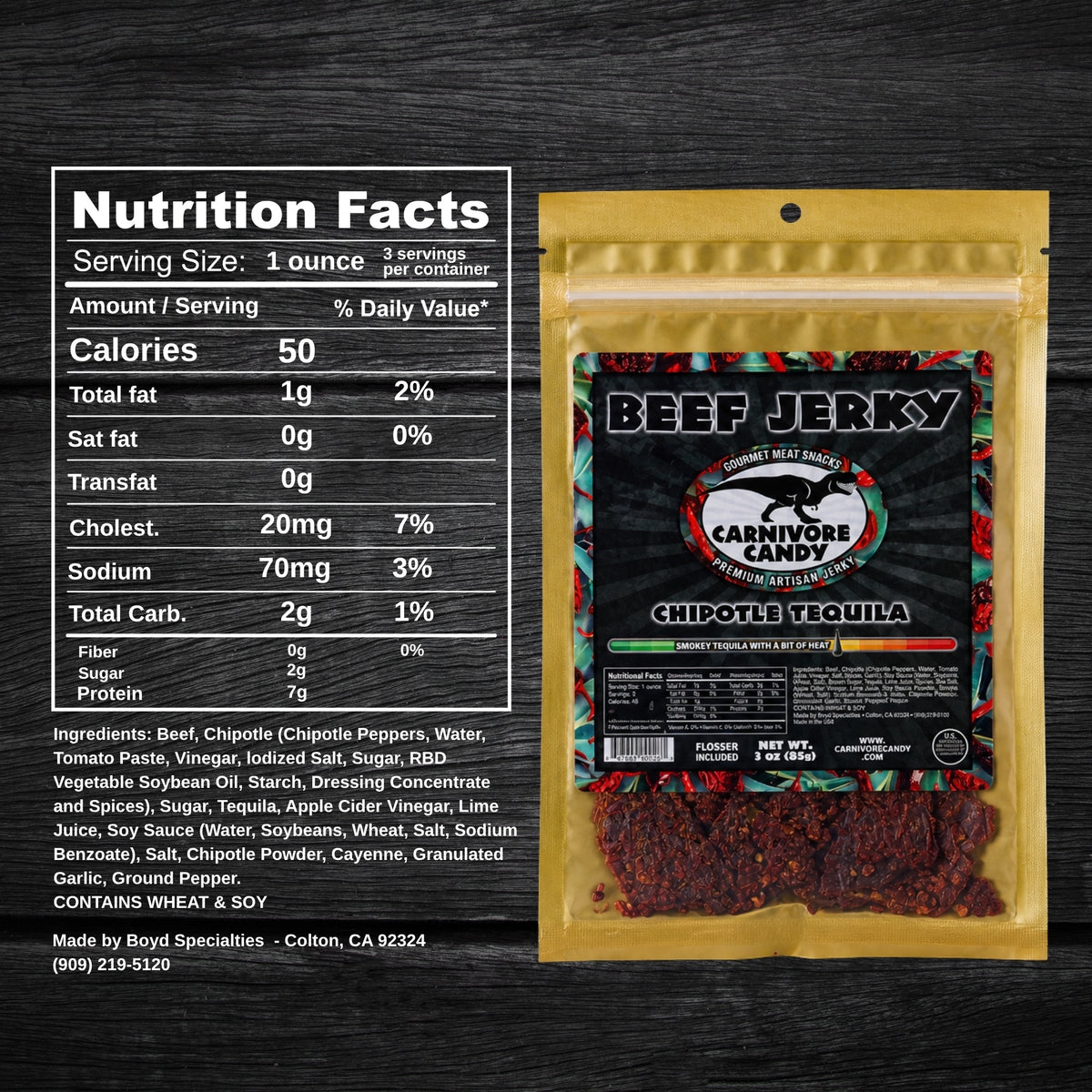 Chipotle Tequila Brisket Beef Jerky