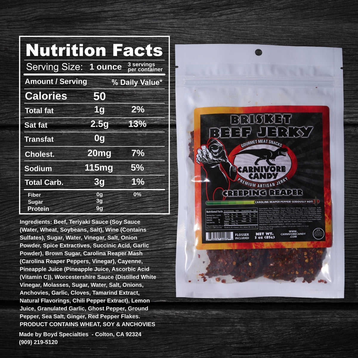 Creeping Reaper Brisket Beef Jerky