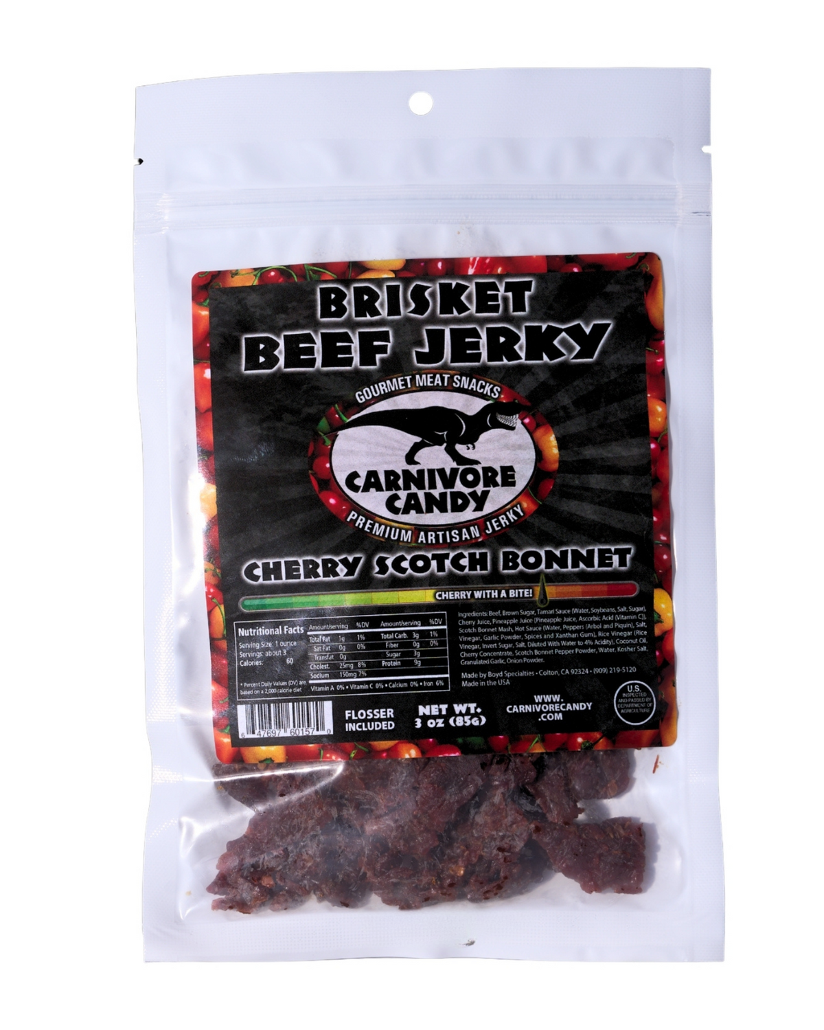 Cherry Scotch Bonnet Brisket Beef Jerky