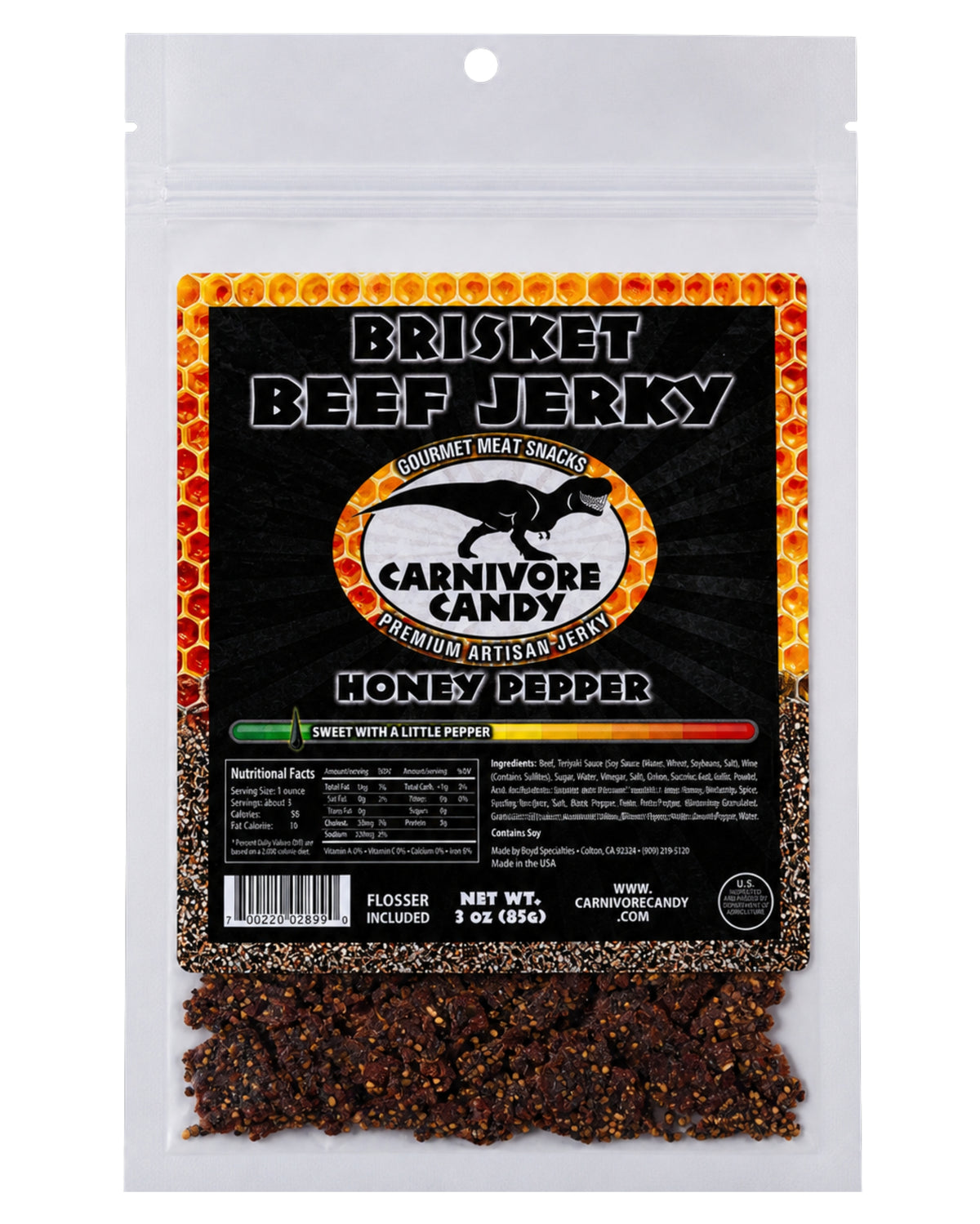 Honey Pepper Brisket Beef Jerky