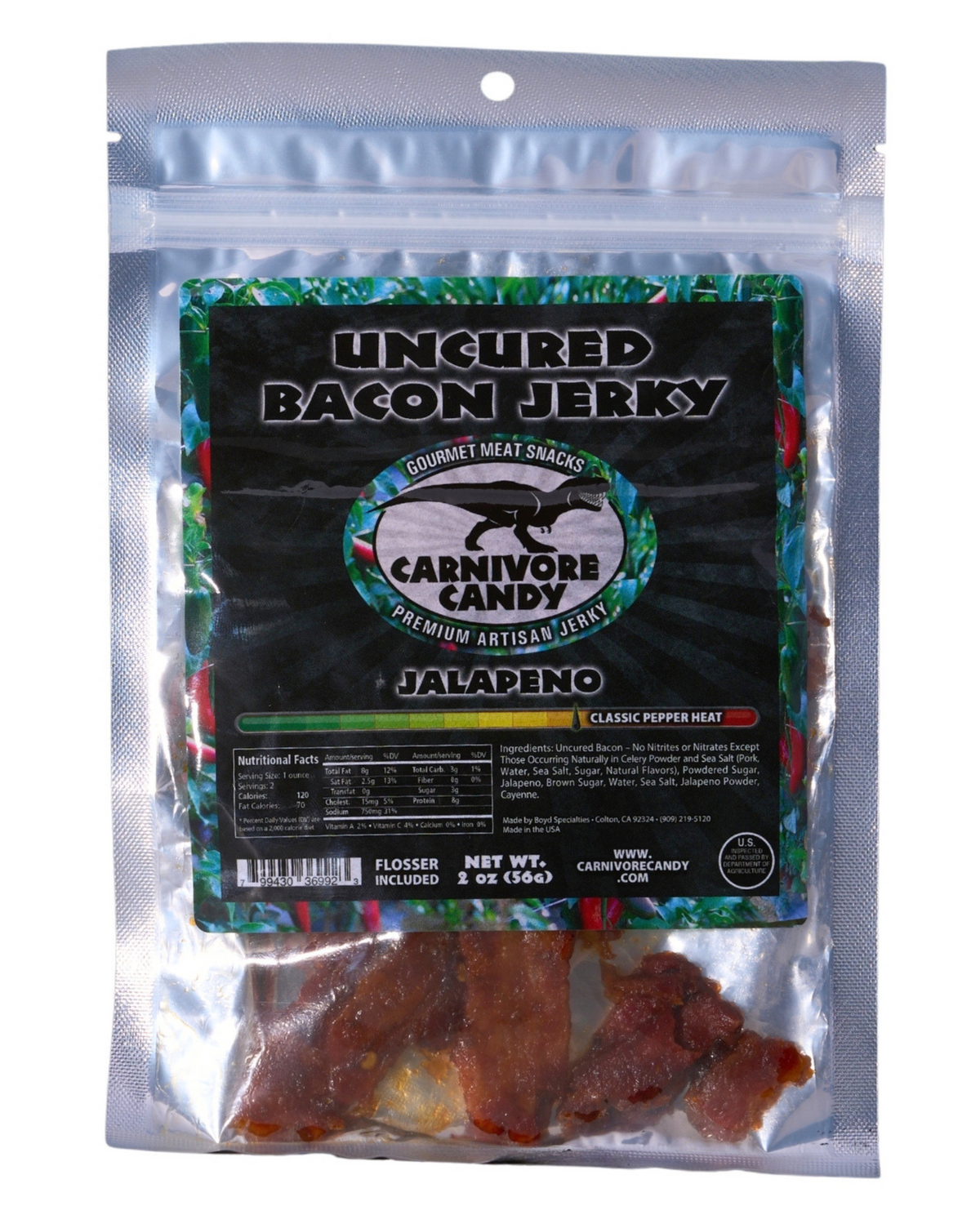 Jalapeno Uncured Bacon Jerky