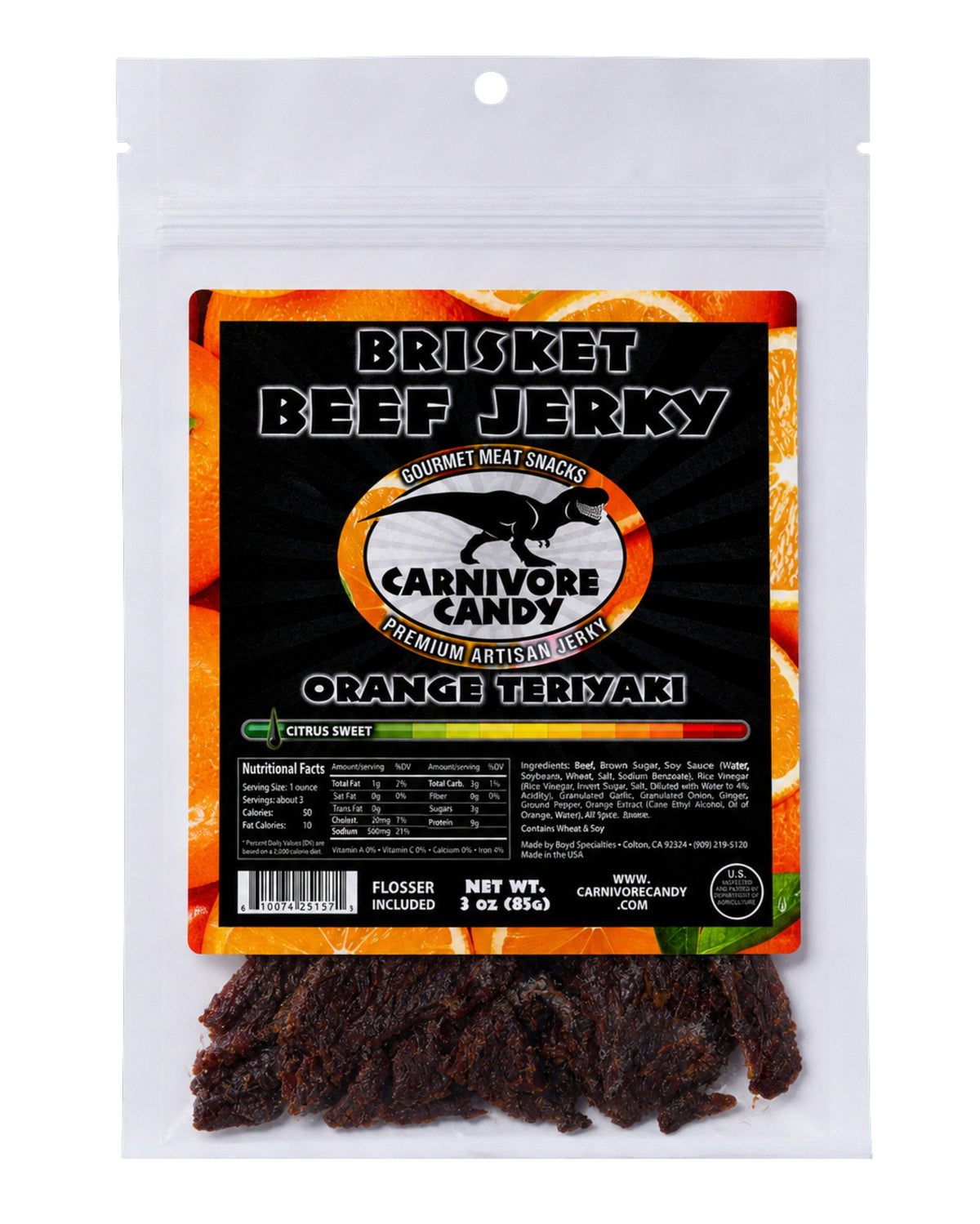 Orange Teriyaki Brisket Beef Jerky