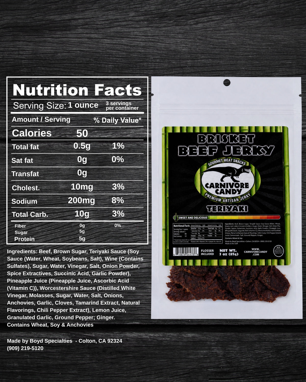 Teriyaki Brisket Beef Jerky